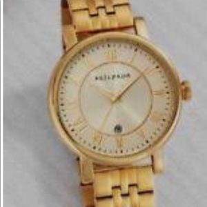Silpada gold color large dial watch